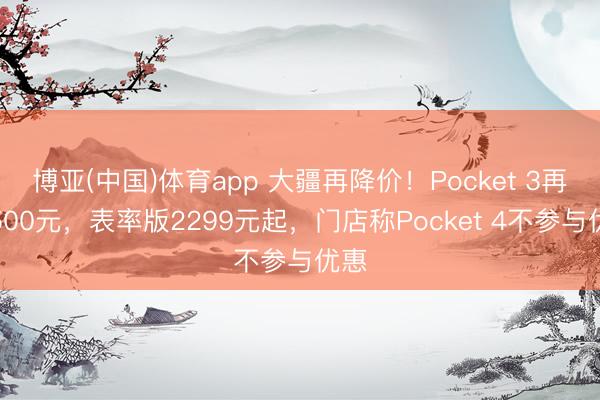 博亚(中国)体育app 大疆再降价！Pocket 3再降500元，表率版2299元起，门店称Pocket 4不参与优惠