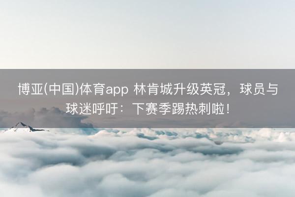 博亚(中国)体育app 林肯城升级英冠，球员与球迷呼吁：下赛季踢热刺啦！