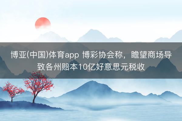 博亚(中国)体育app 博彩协会称，瞻望商场导致各州赔本10亿好意思元税收