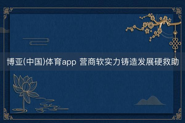博亚(中国)体育app 营商软实力铸造发展硬救助